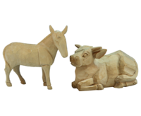 Ox + Donkey  hand carved (price per set) suitable for 40115-15