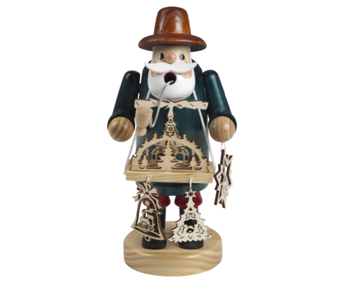 Rauchfigur mit Bauchladen ca. 14 cm - Leuchtenhändler, Weihnachtspyramide