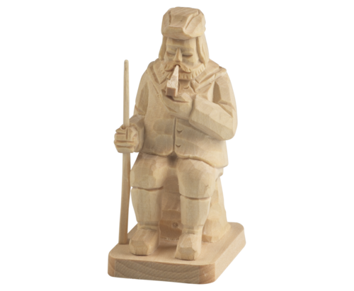 Hand Carved Figurine approx.  8 cm PU 12 - Forester siiting