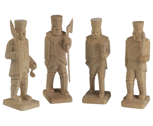 Hand Carved Figurine approx.  8 cm  - Miners (price per set)