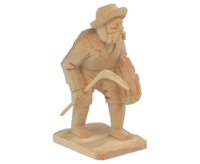 Farmer with Brushwood  and axe approx. 10cm handcarved