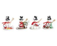 Snowmen with base ca. 6*6*6 cm 4-fold assorted (Price per set)