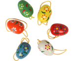 Easter eggs natural painted 3,5 cm - 6-fold assorted (price per set)