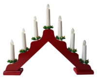 Candle Light Arch 7L, 34 V 3 Watt, ca. 38 * 5 * 30 cm - Scandinavian Design Red